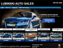 Tablet Screenshot of lubinskiauto.com